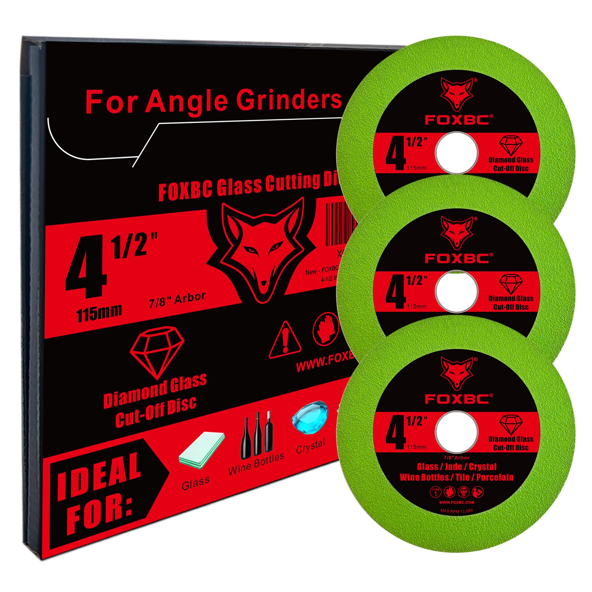 Crystal Press Tool - FOXBC 115mm Diamond Glass Cutting Disc