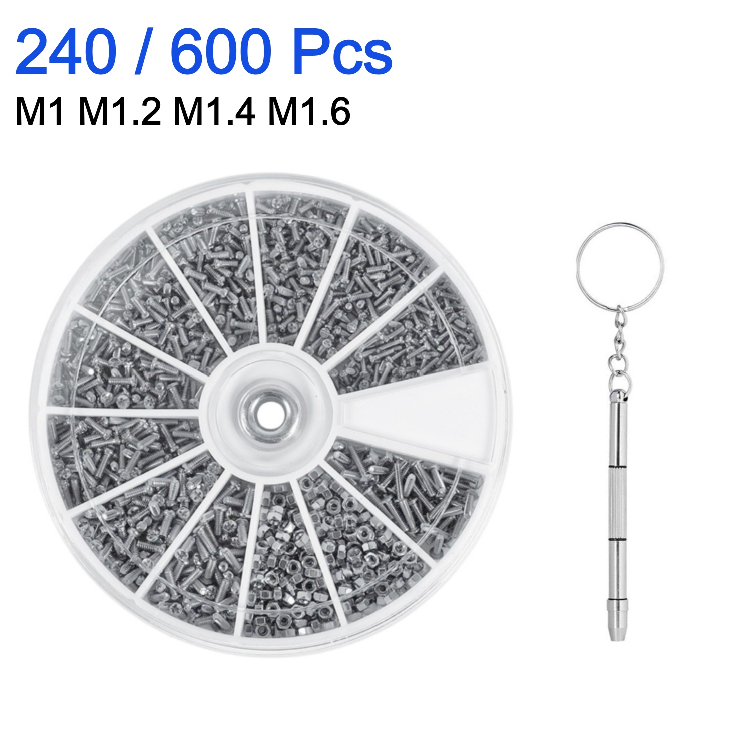 Watch Tool Repair Kit - 240/600Pcs small screw nut screwdriver set，