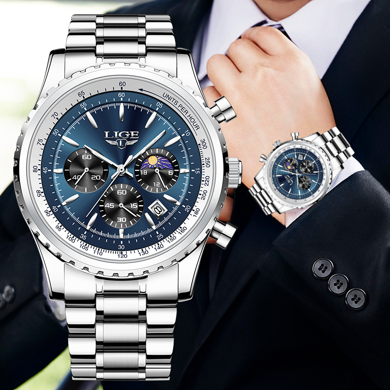 LIGE Brand Luxury Quartz Man W - Smartwatch Watches For Men Brands recension och pris