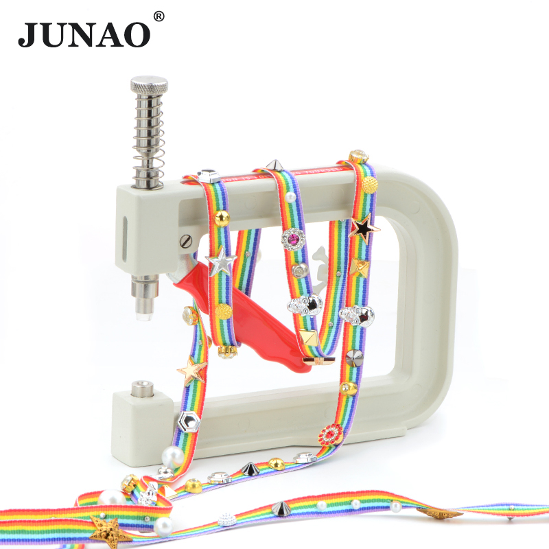JUNAO 8mm Gold Claw Rhinestone - Crystal Press Tool recension och pris