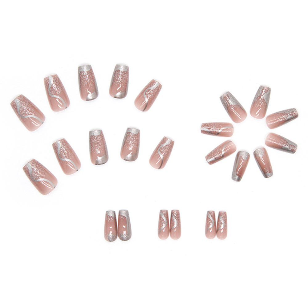 24pcs False Nails for Women Si - Crystal Press Tool recension och pris