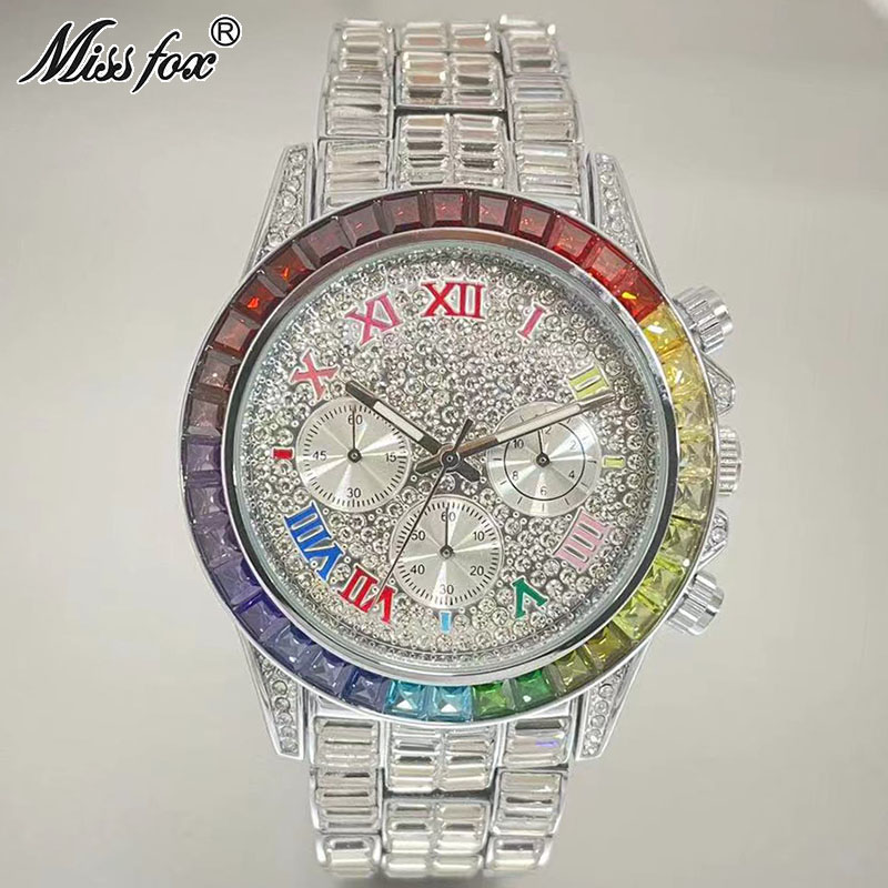 MISSFOX Luxury Iced Watch For  - Smartwatch Watches For Men Brands recension och pris