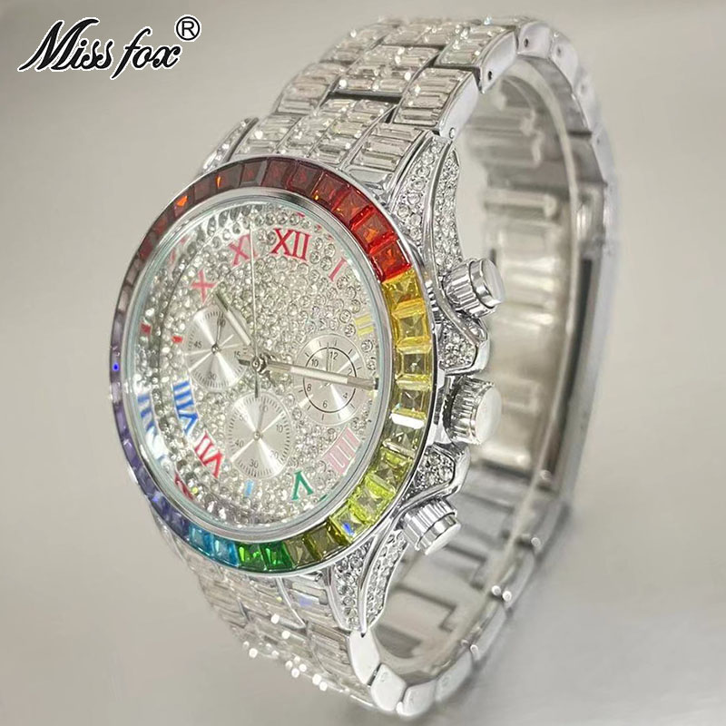 MISSFOX Luxury Iced Watch For  - Smartwatch Watches For Men Brands recension och pris