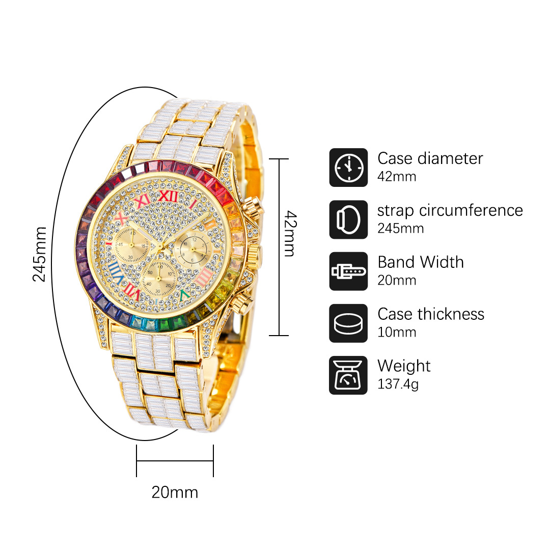 MISSFOX Luxury Iced Watch For  - Smartwatch Watches For Men Brands recension och pris