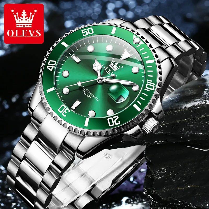 OLEVS Original Quartz Watch fo - Rolex Watch Submariner recension och pris