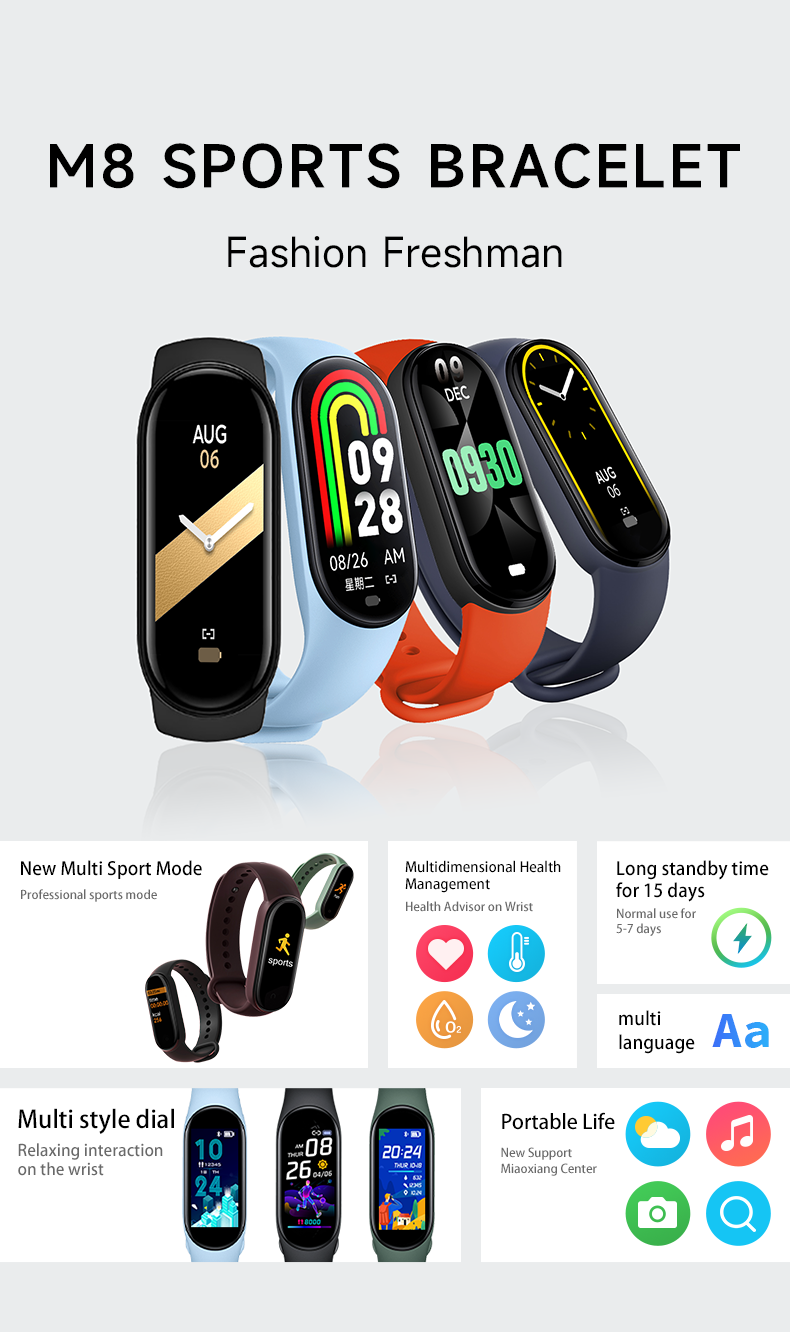 M8 Smart Watch Men Women Fitne - Smartwatch Watches For Men Digital recension och pris