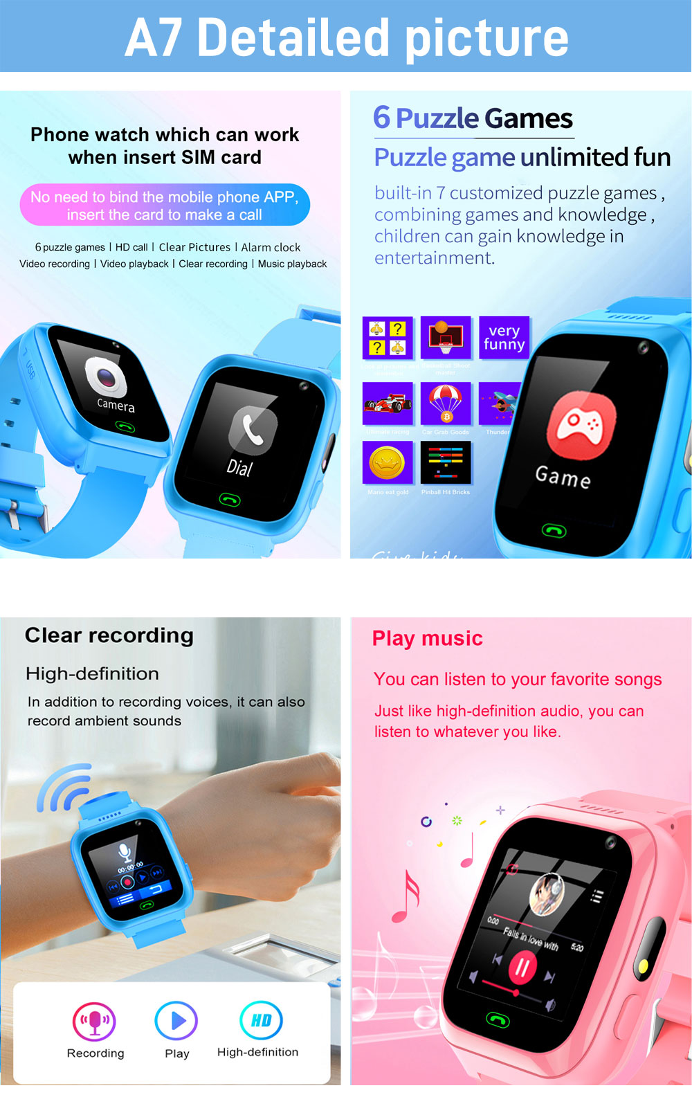 2G 4G Kids Smart Watch Phone G - Smartwatch Watches Gift For Boys On Birthday recension och pris